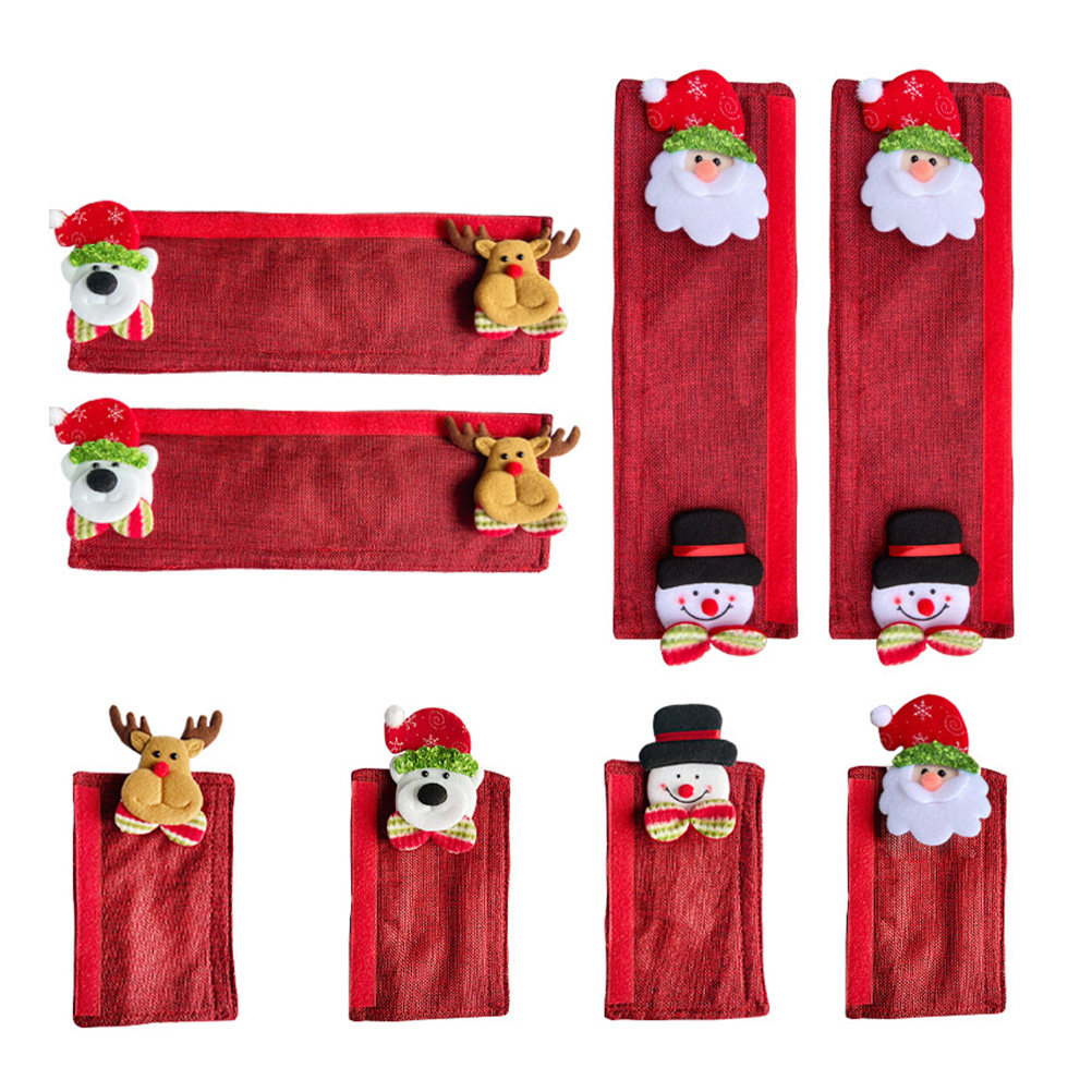 8Pcs Xmas Fridge Handle Covers - Kitchen Appliances For.Xmas review and price