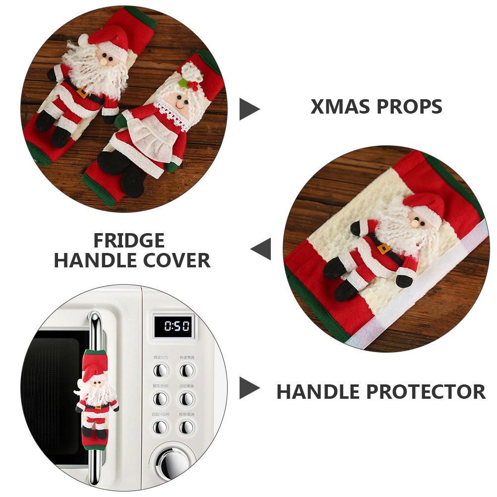 2Pcs Xmas Santa Handle Covers  - Kitchen Appliances For.Xmas review and price