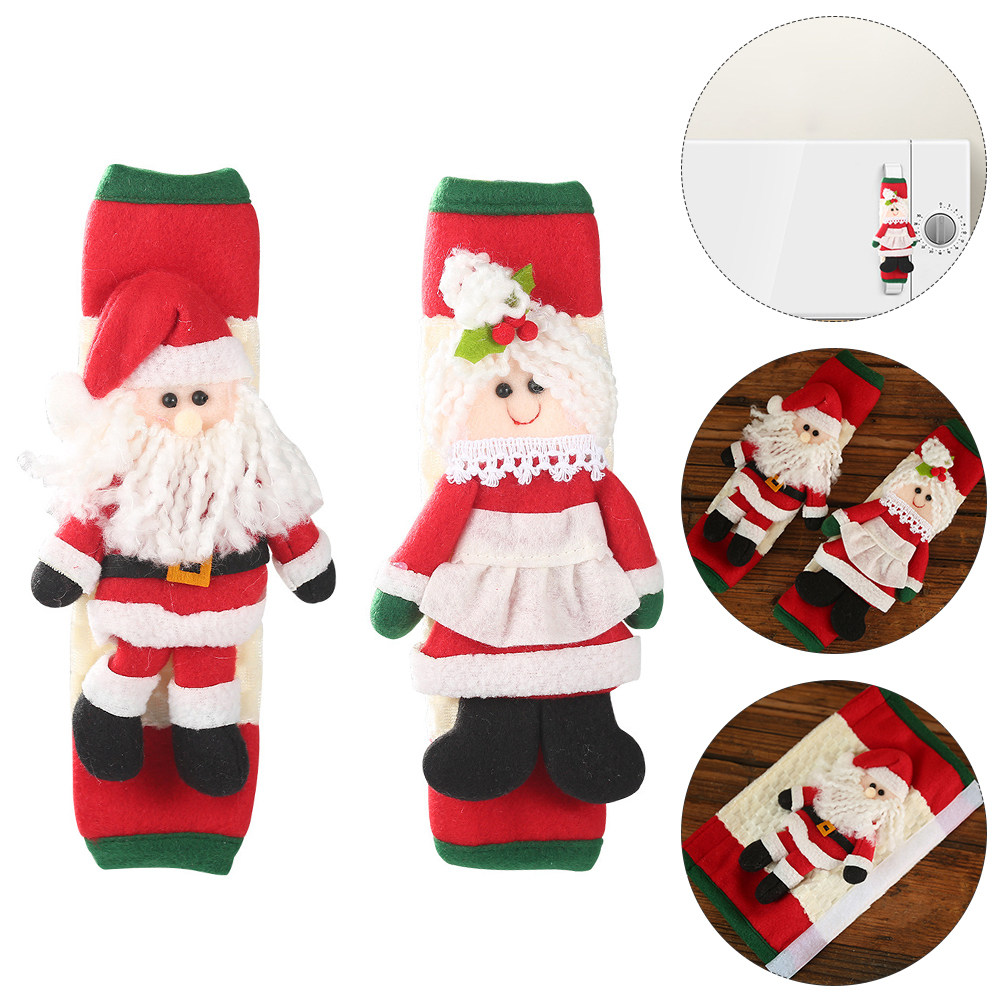 2Pcs Xmas Santa Handle Covers  - Kitchen Appliances For.Xmas review and price